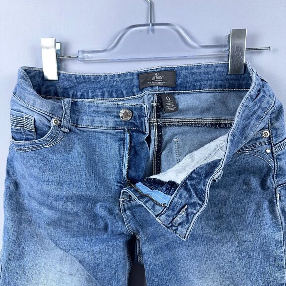 Chico's Crop Skinny Jeans So Slimming Women Size 0 Mid Rise Light Wash Blue - Picture 5 of 13